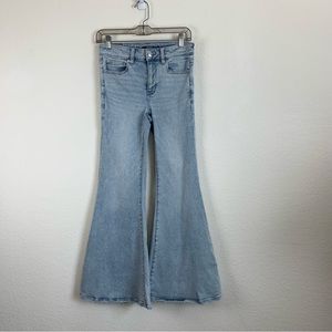 American Eagle festival flare light blue flare jeans 4 short
